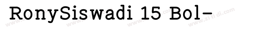  RonySiswadi 15 Bol字体转换